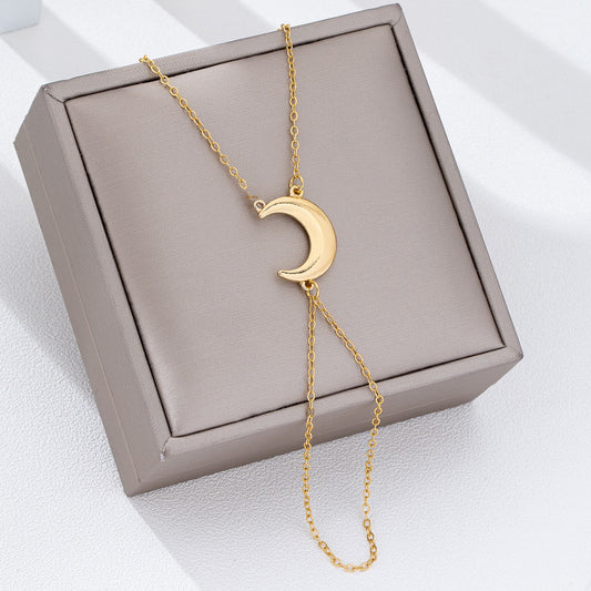 Gold Moon Alloy Bracelet For Women