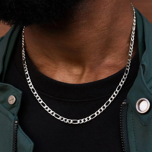 Silver Stainless Steel Classic Men's Necklace